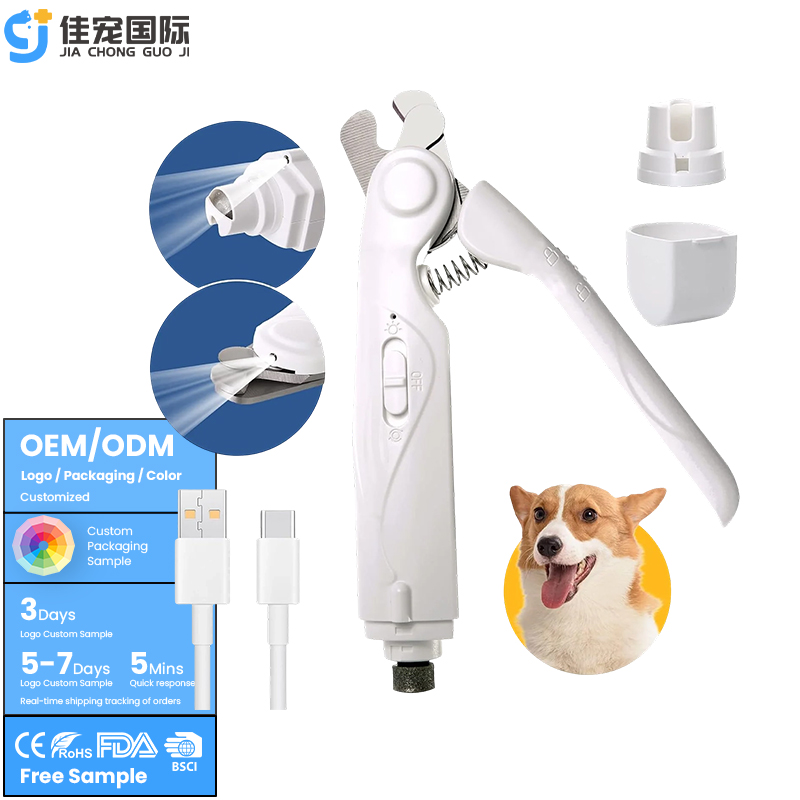 Cortadora de uñas eléctrica para mascotas 2 en 1