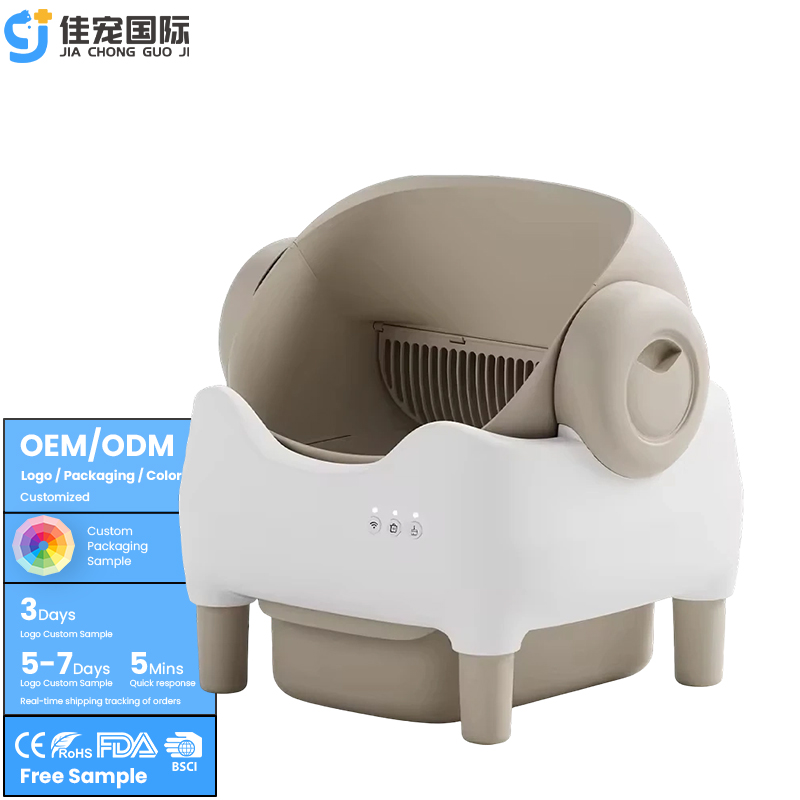 Caja de arena automática para gatos de 76 l abierta